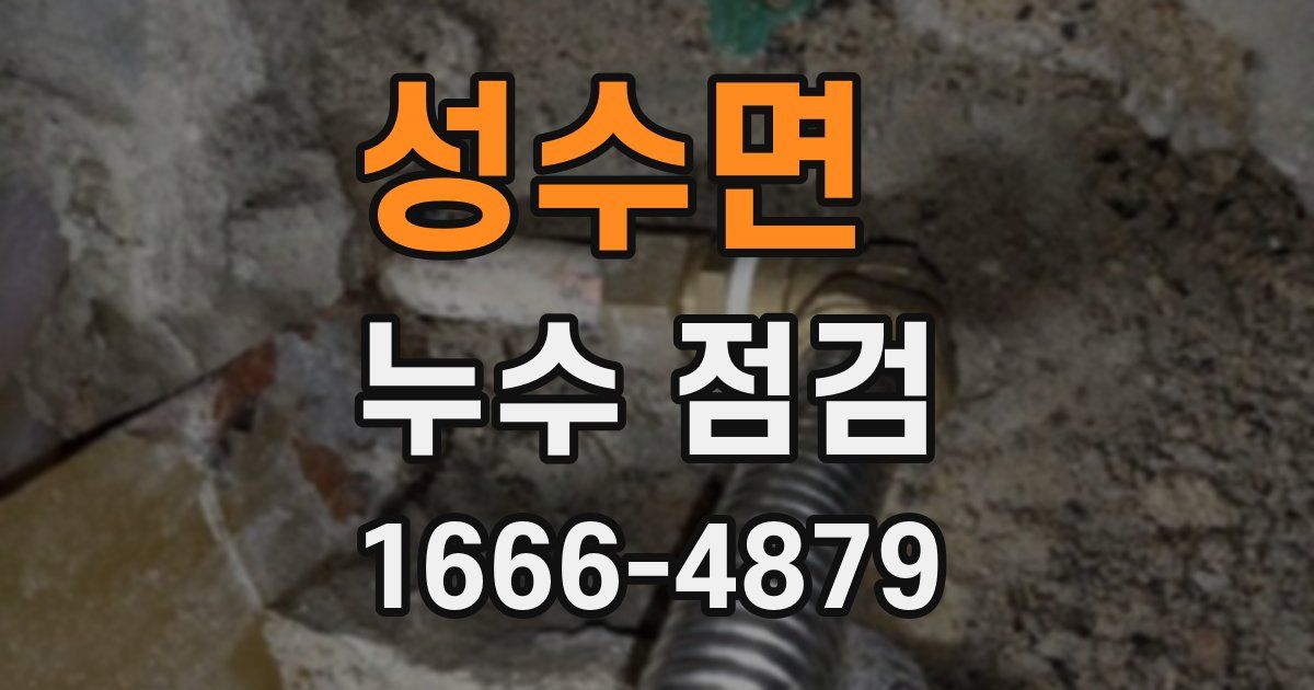 성수면 누수 점검
