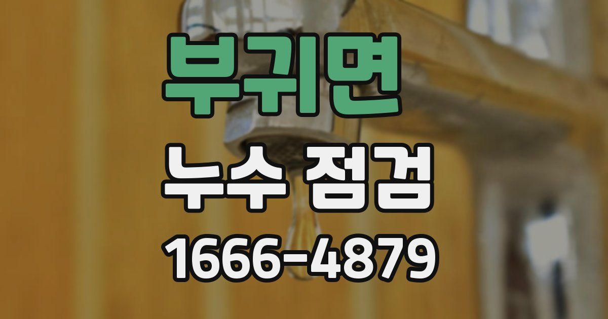 부귀면 누수 점검