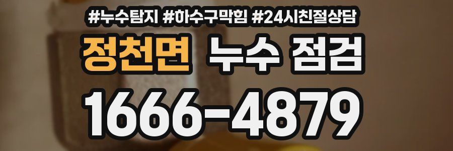 정천면 누수 점검