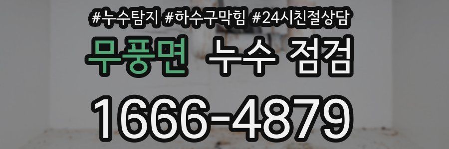 무풍면 누수 점검