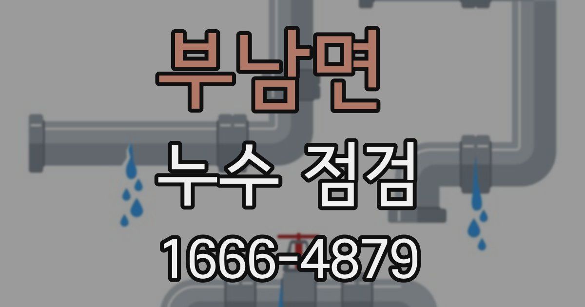 부남면 누수 점검