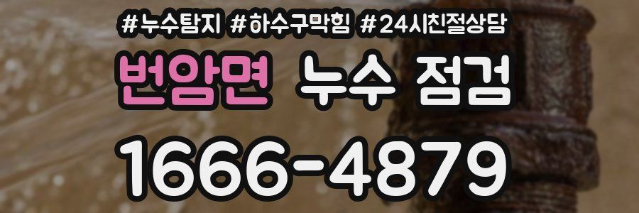 번암면 누수 점검