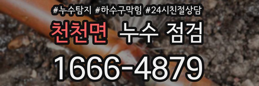 천천면 누수 점검