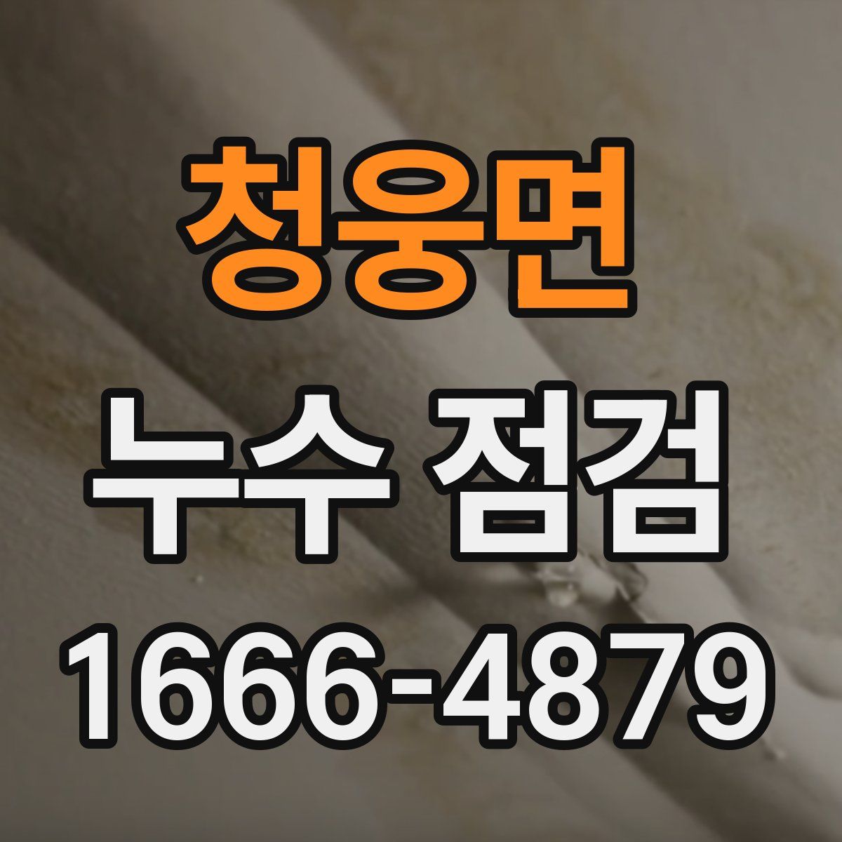 청웅면 누수 점검