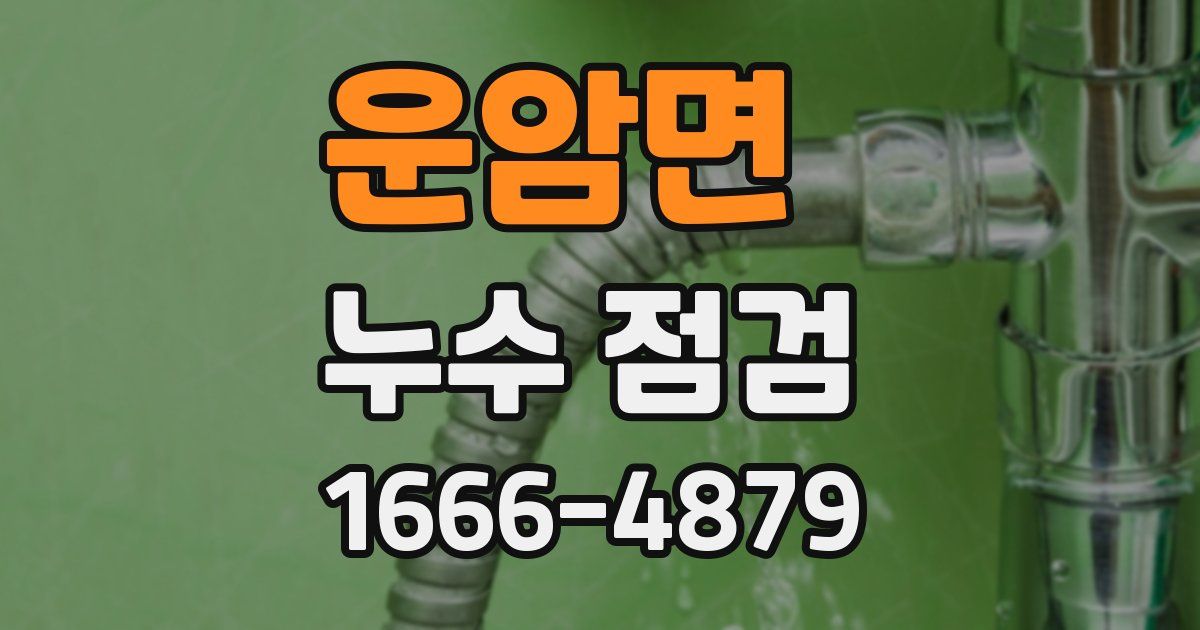 운암면 누수 점검