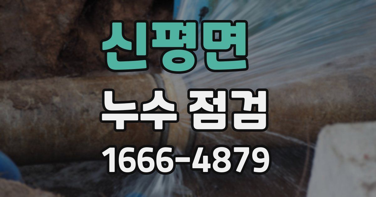 신평면 누수 점검