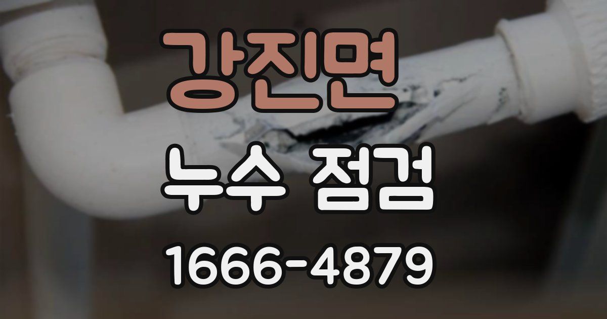 강진면 누수 점검