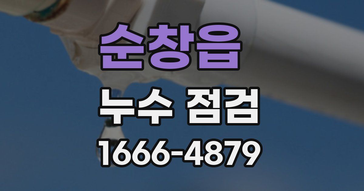 순창읍 누수 점검