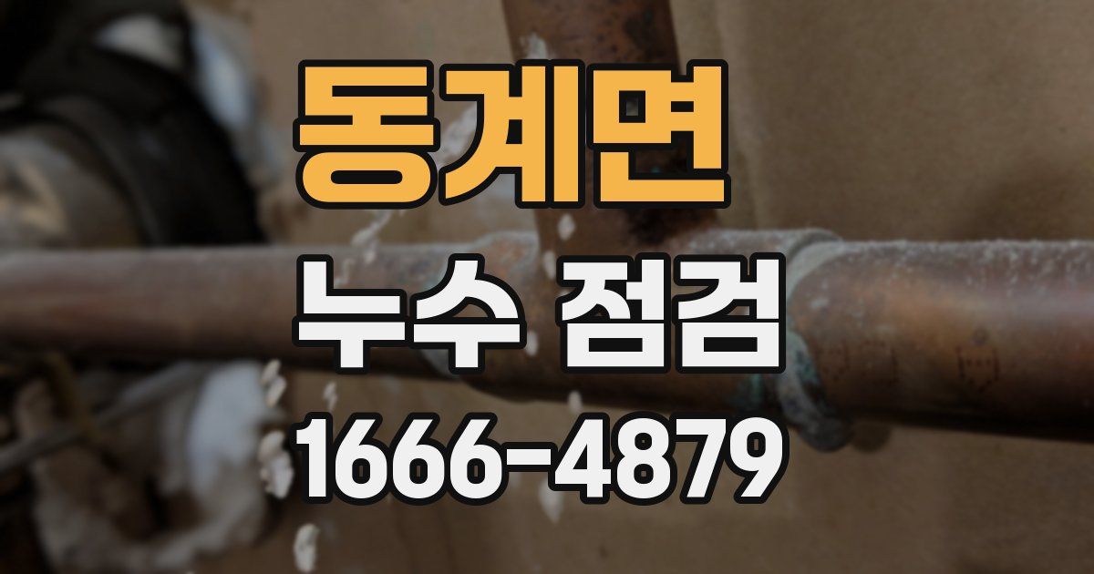 동계면 누수 점검