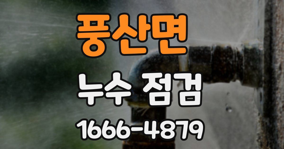 풍산면 누수 점검