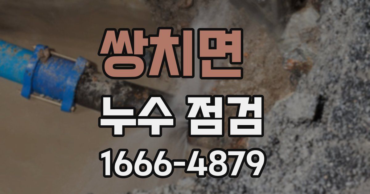 쌍치면 누수 점검