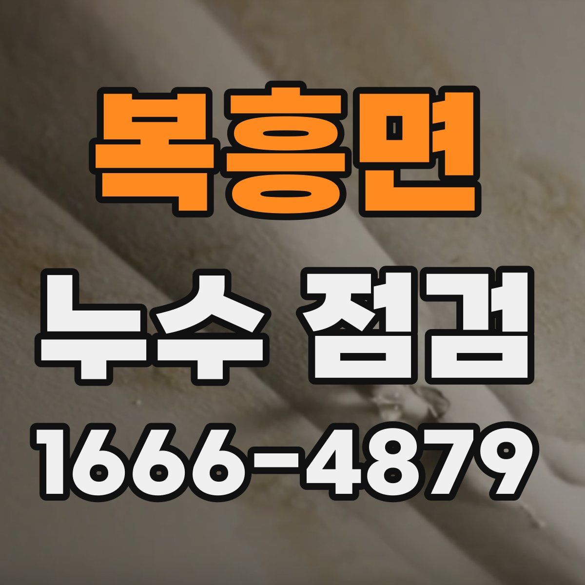 복흥면 누수 점검