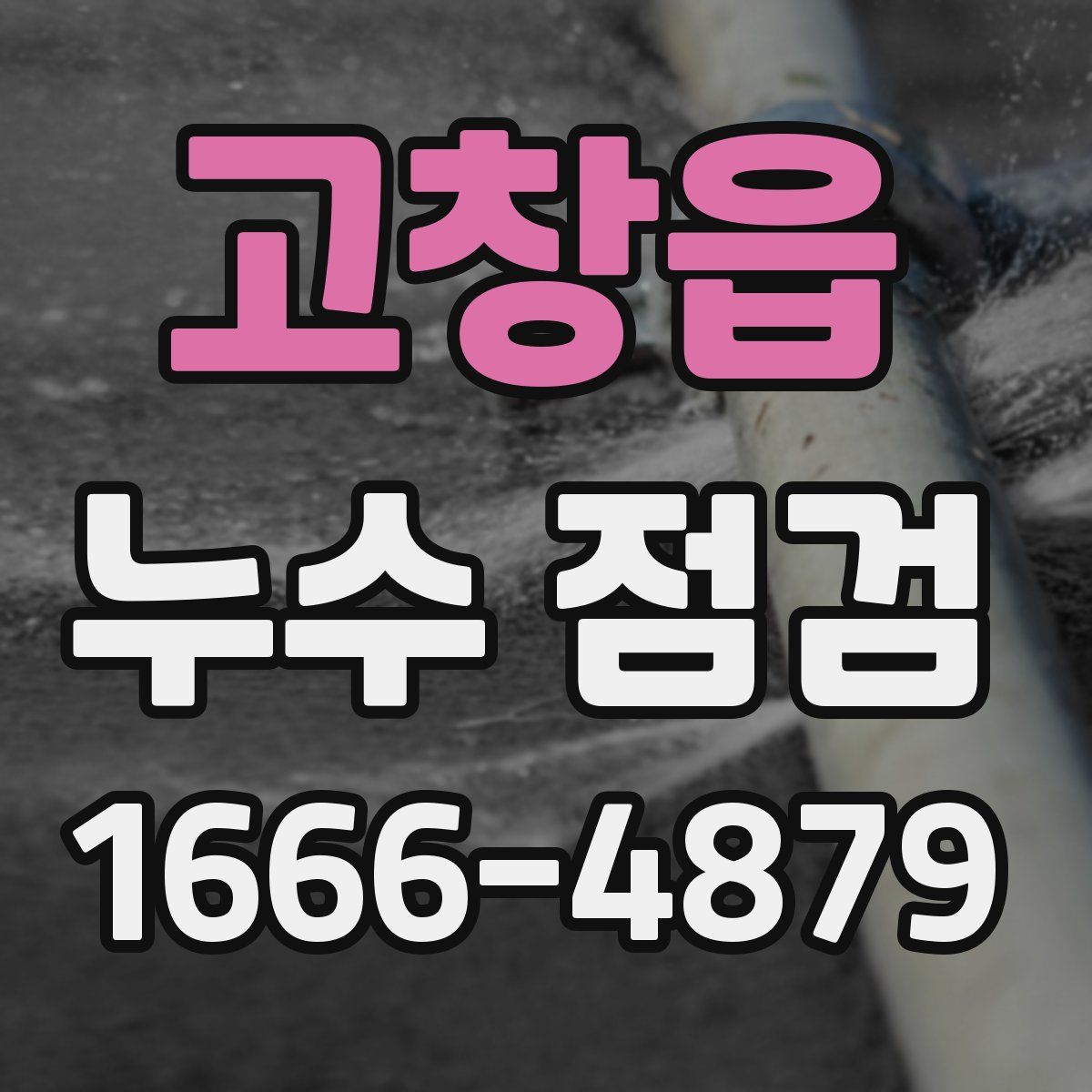 고창읍 누수 점검