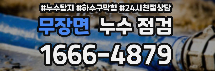 무장면 누수 점검