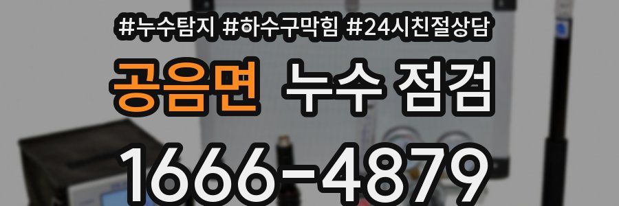 공음면 누수 점검