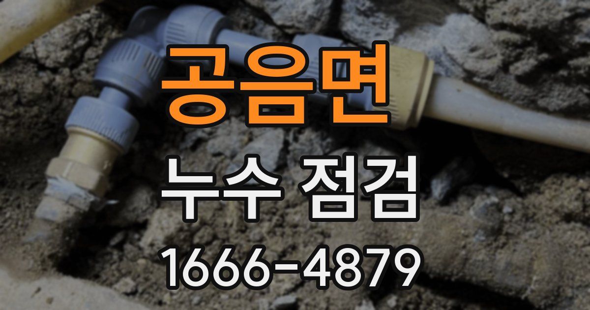 공음면 누수 점검