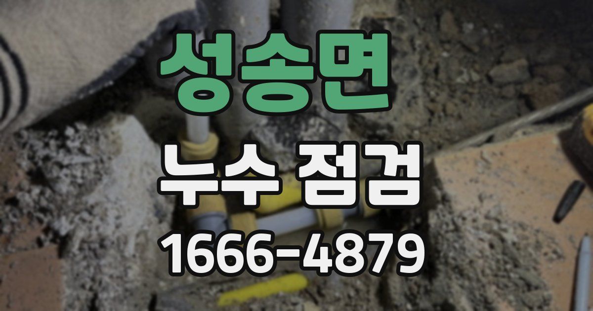 성송면 누수 점검