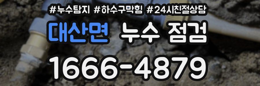대산면 누수 점검
