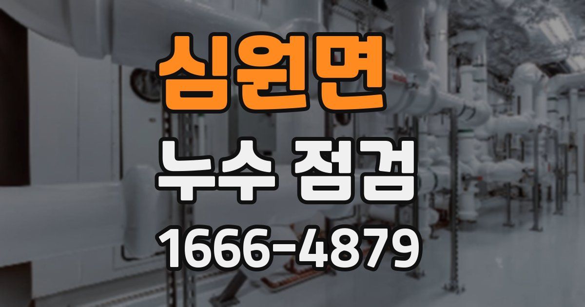 심원면 누수 점검