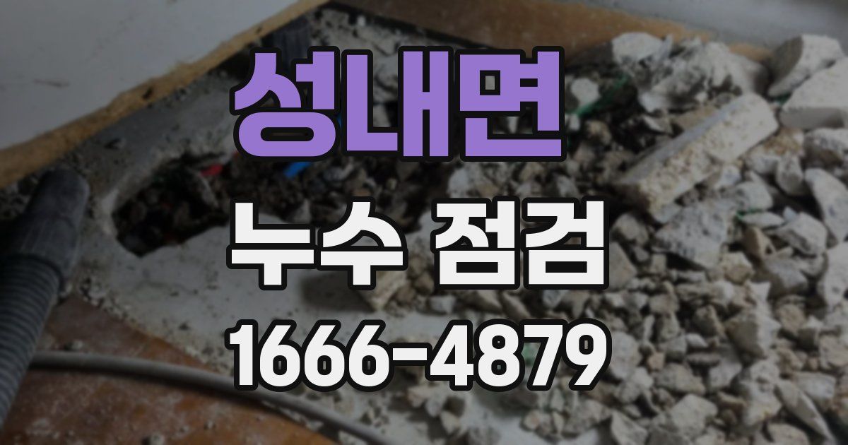 성내면 누수 점검