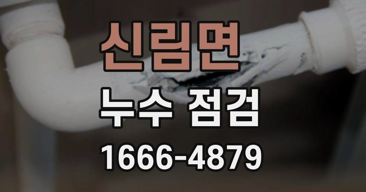 신림면 누수 점검