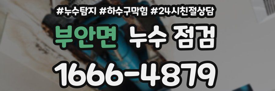 부안면 누수 점검