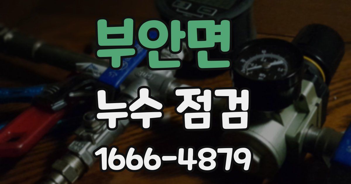 부안면 누수 점검
