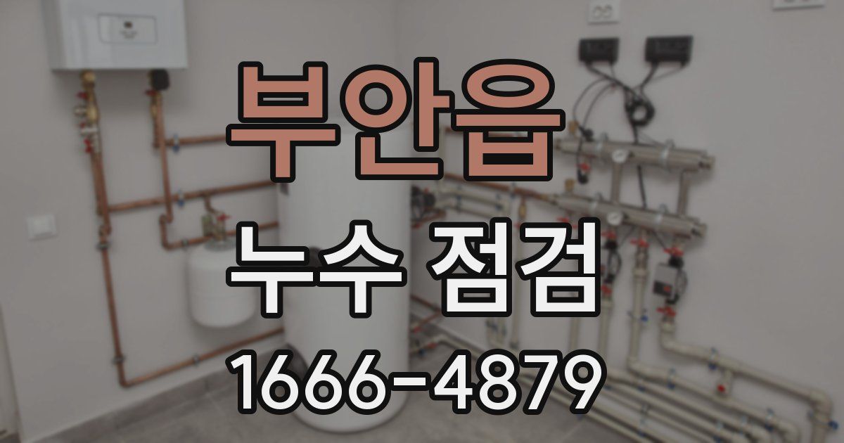 부안읍 누수 점검