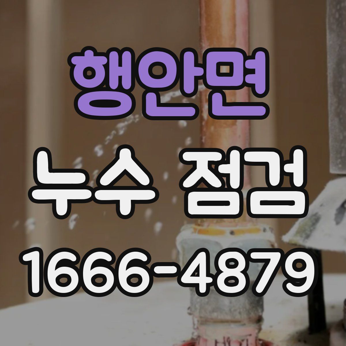 행안면 누수 점검