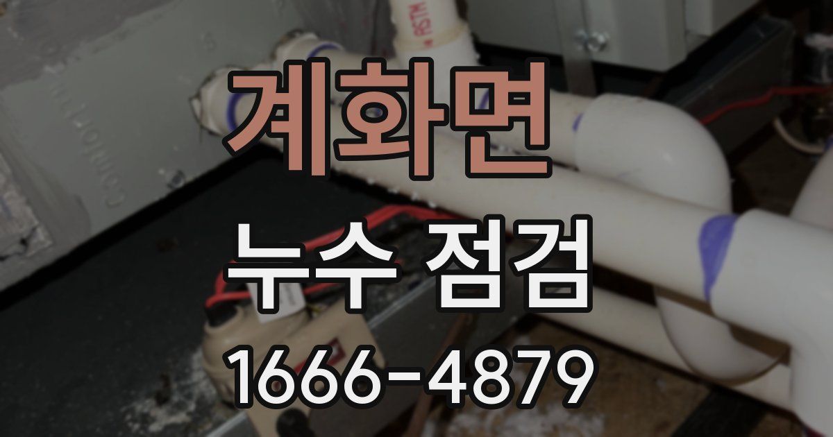 계화면 누수 점검