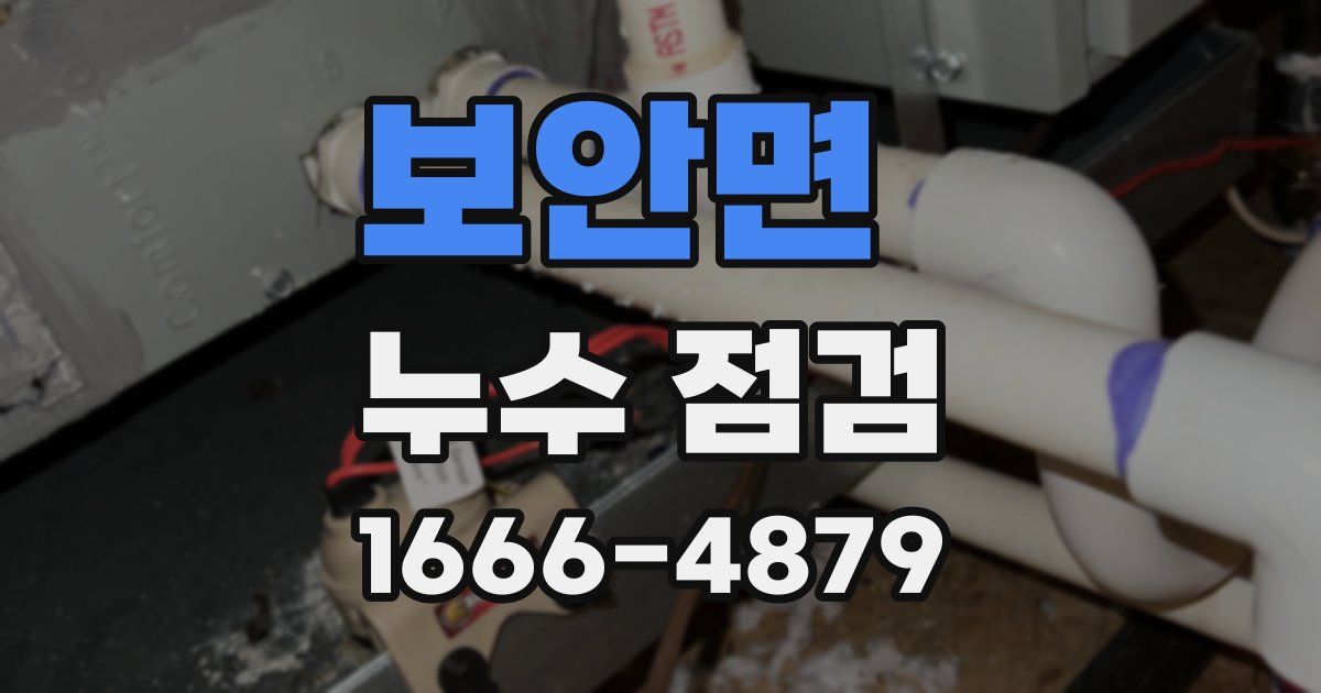 보안면 누수 점검