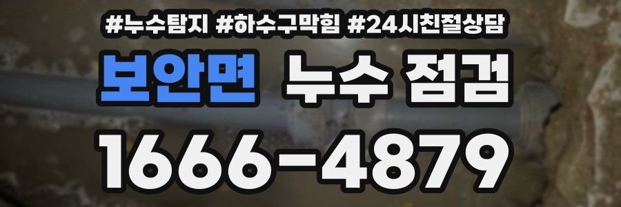 보안면 누수 점검