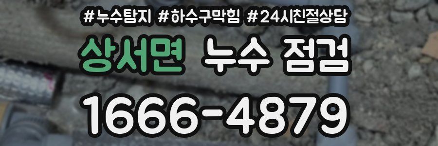상서면 누수 점검