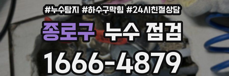 종로구 누수 점검
