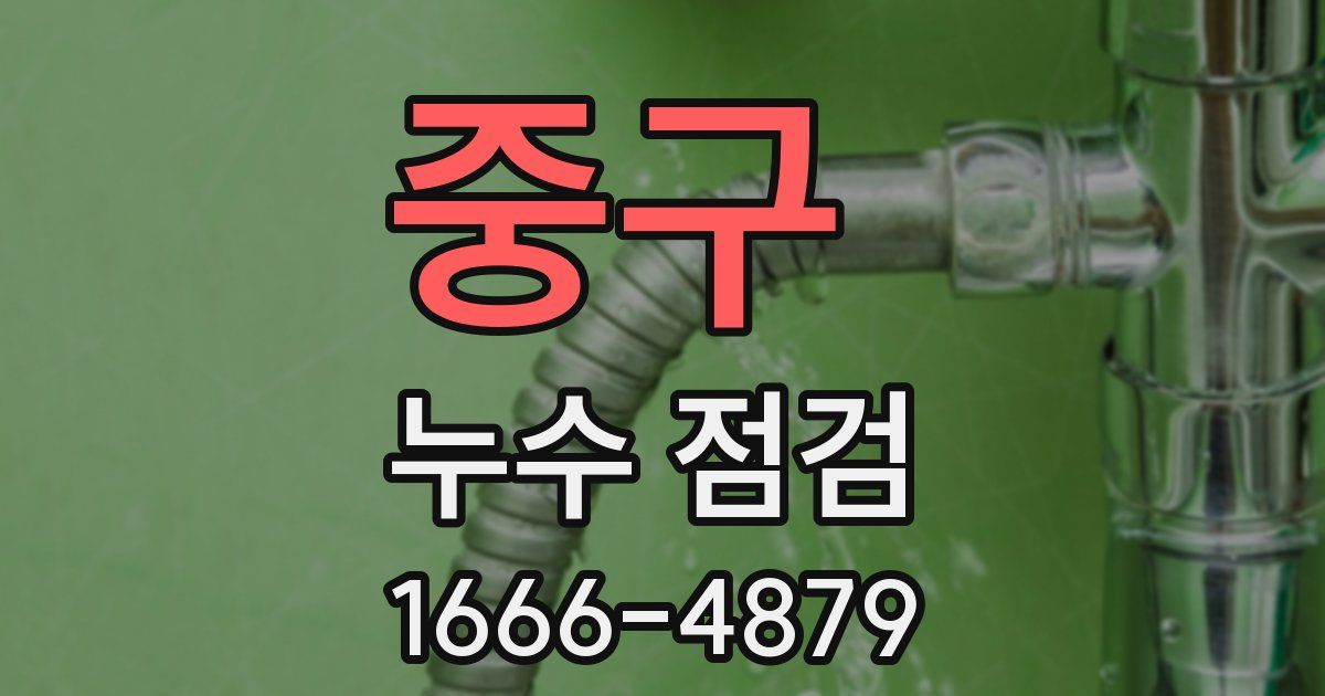 중구 누수 점검
