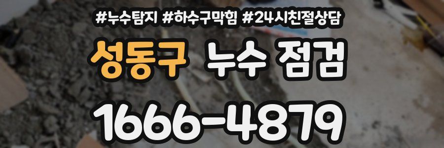 성동구 누수 점검