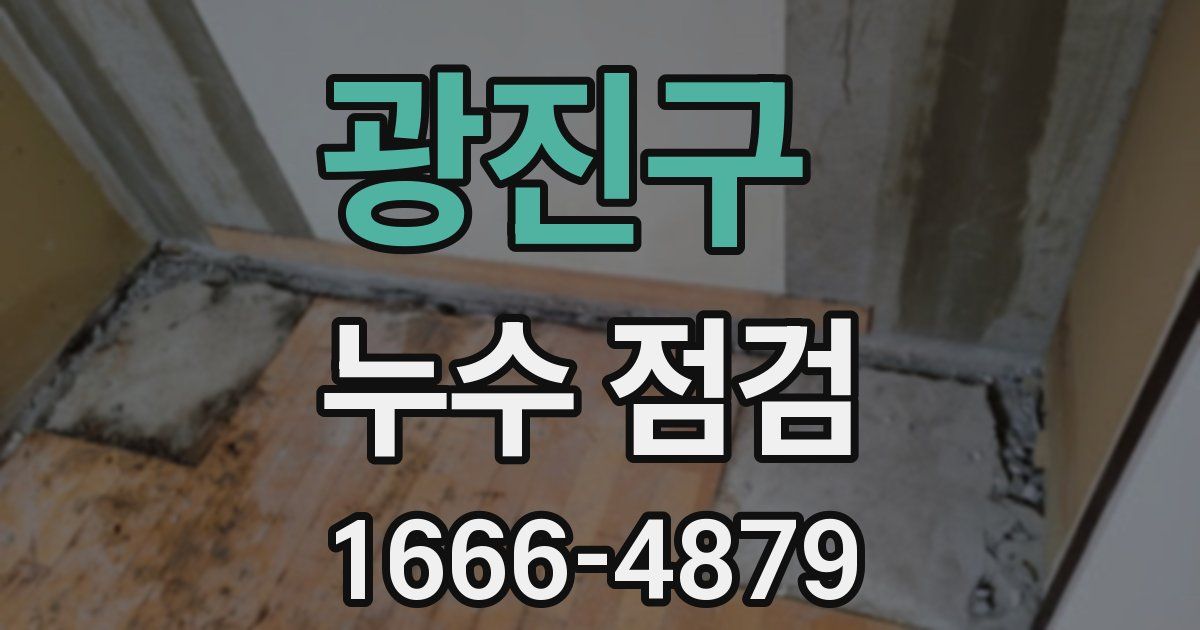 광진구 누수 점검