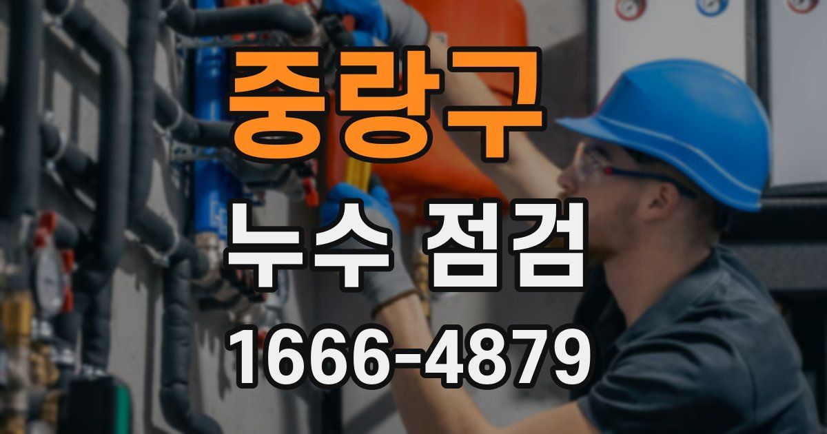 중랑구 누수 점검