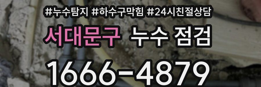 서대문구 누수 점검