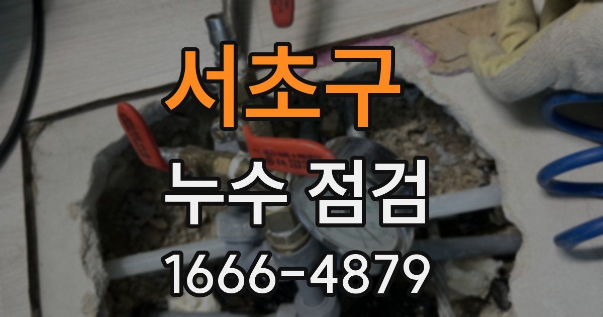서초구 누수 점검