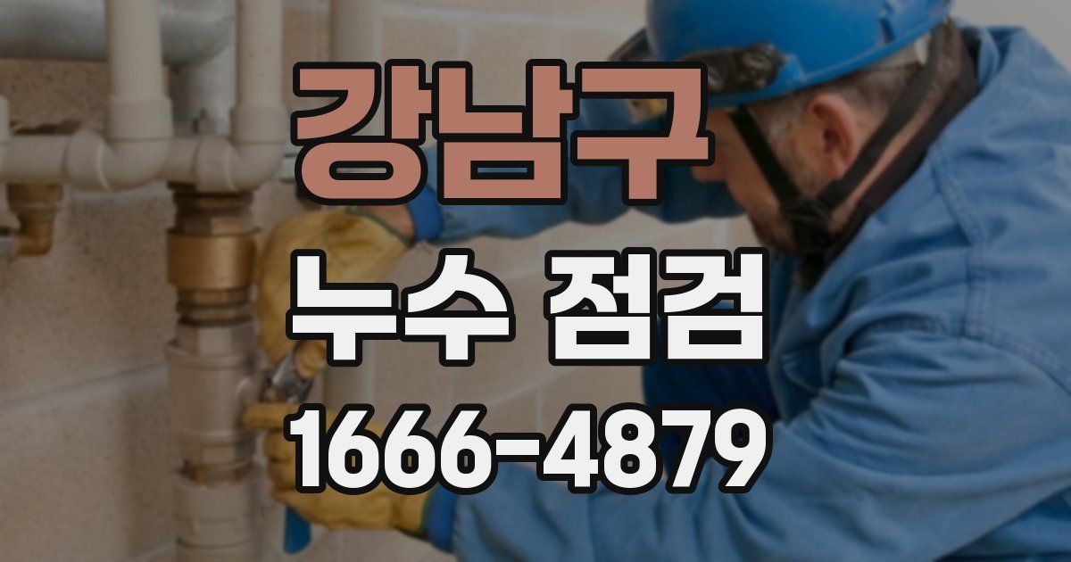 강남구 누수 점검