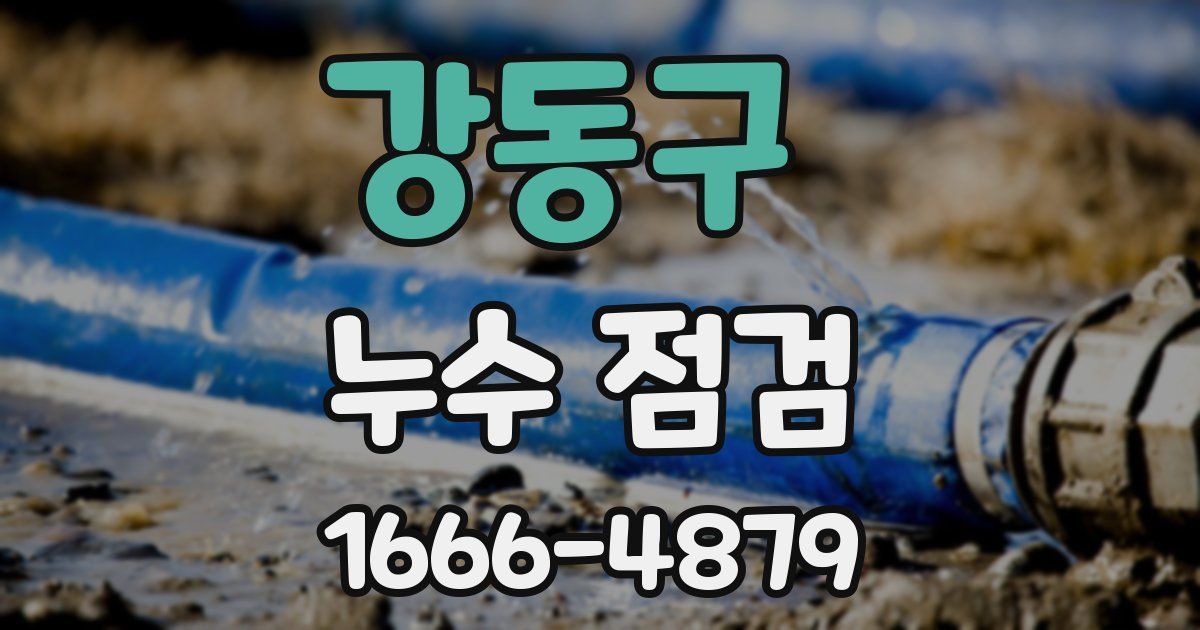 강동구 누수 점검