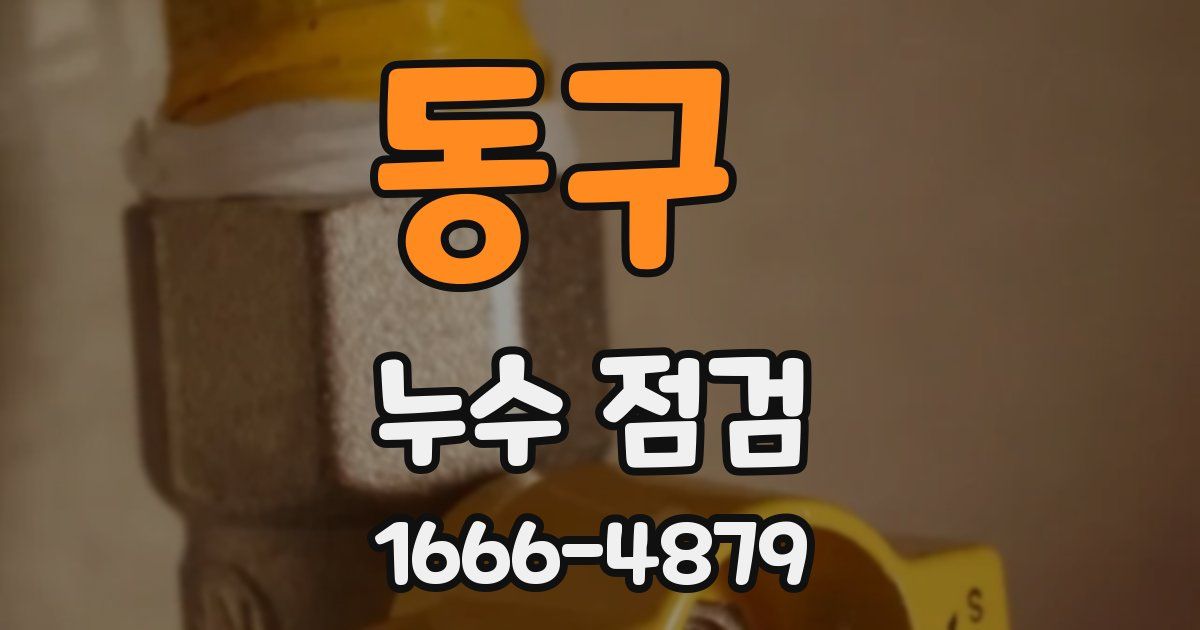 동구 누수 점검