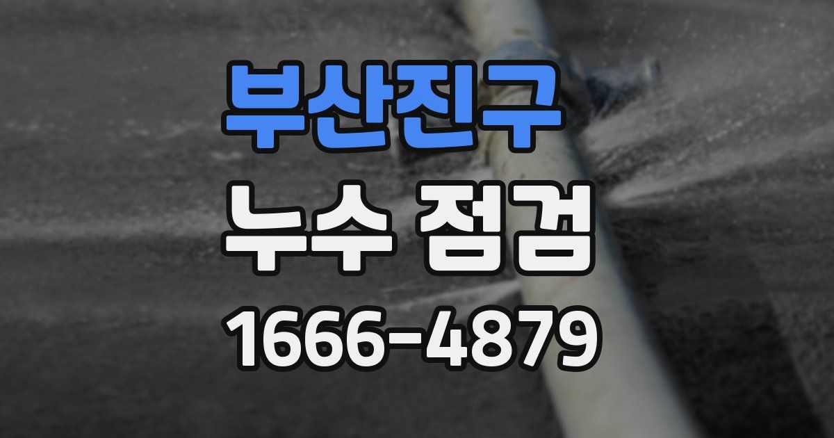 부산진구 누수 점검
