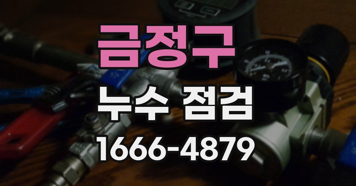 금정구 누수 점검