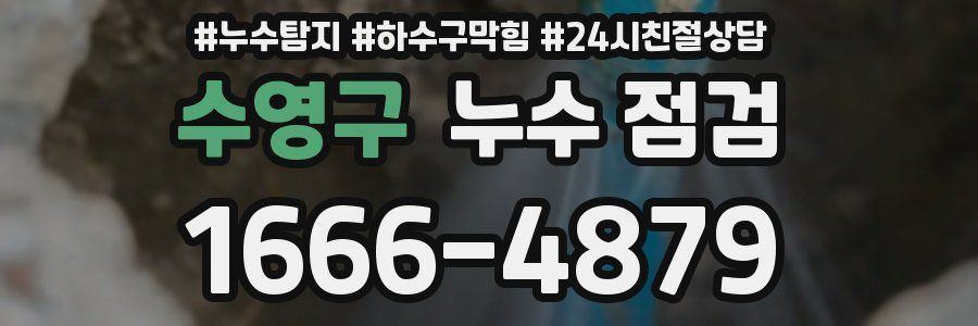 수영구 누수 점검