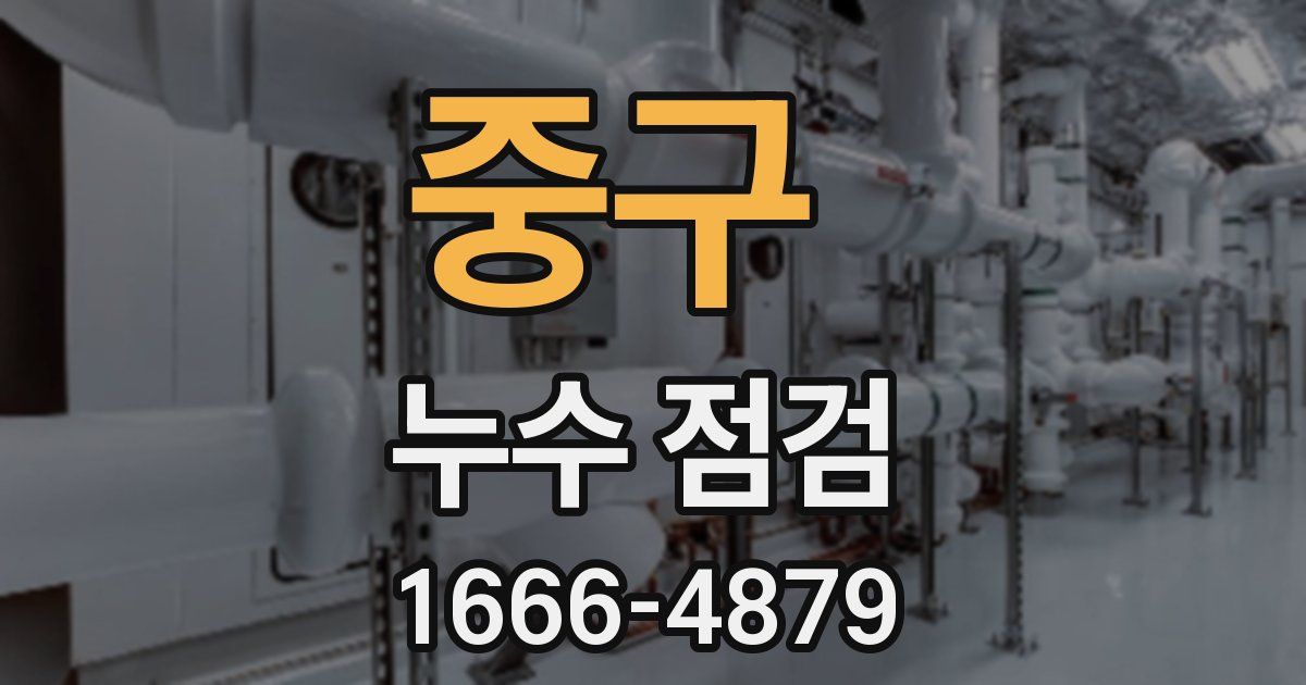 중구 누수 점검