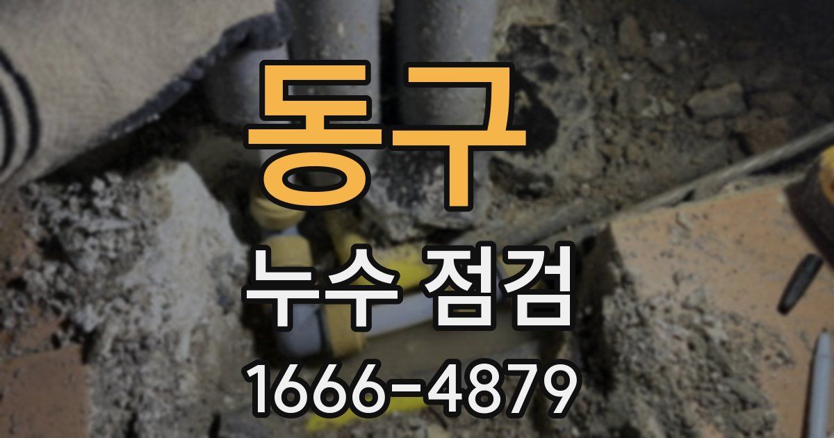 동구 누수 점검
