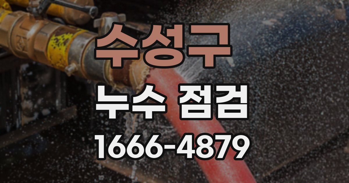 수성구 누수 점검