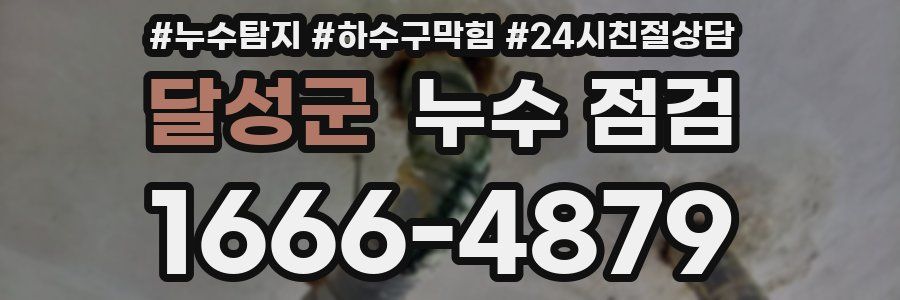 달성군 누수 점검